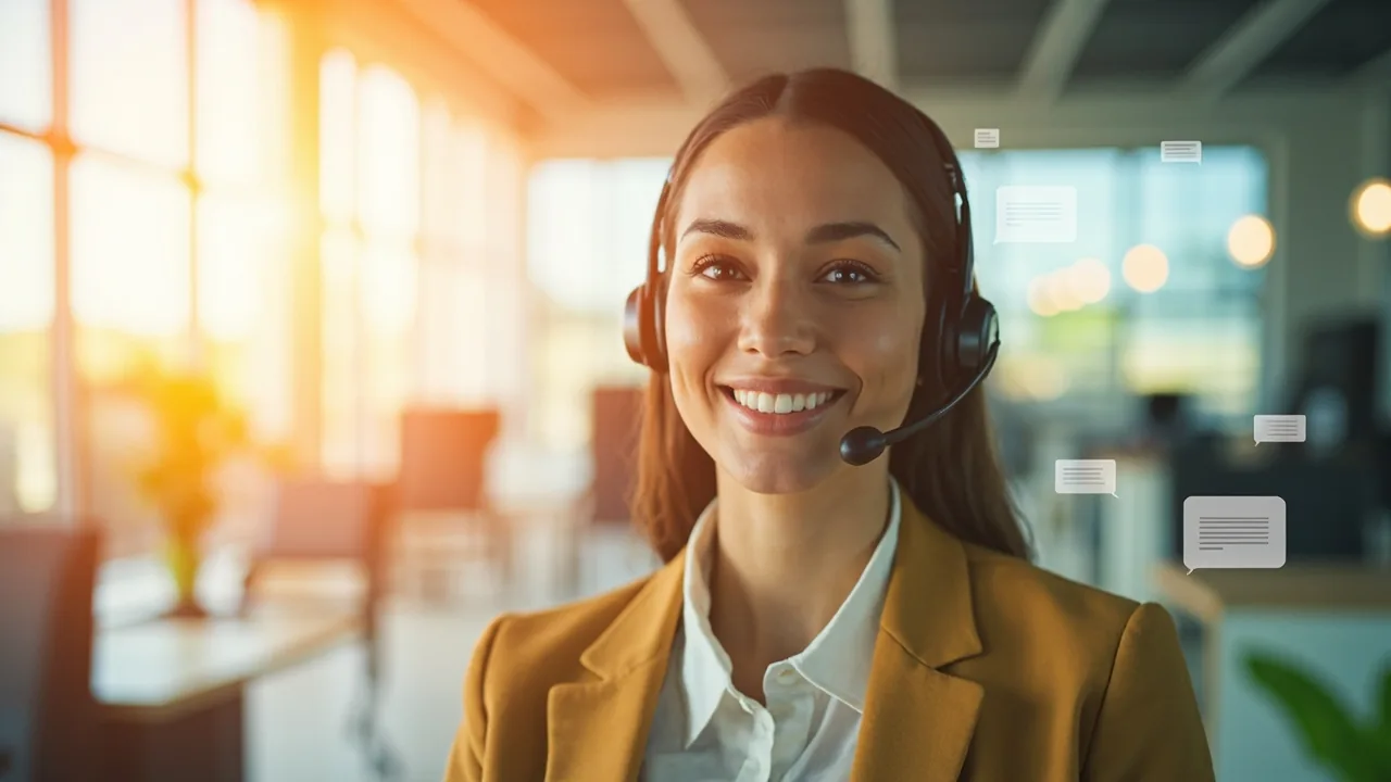 A headset on a desk next to a notepad, illustrating customer care.