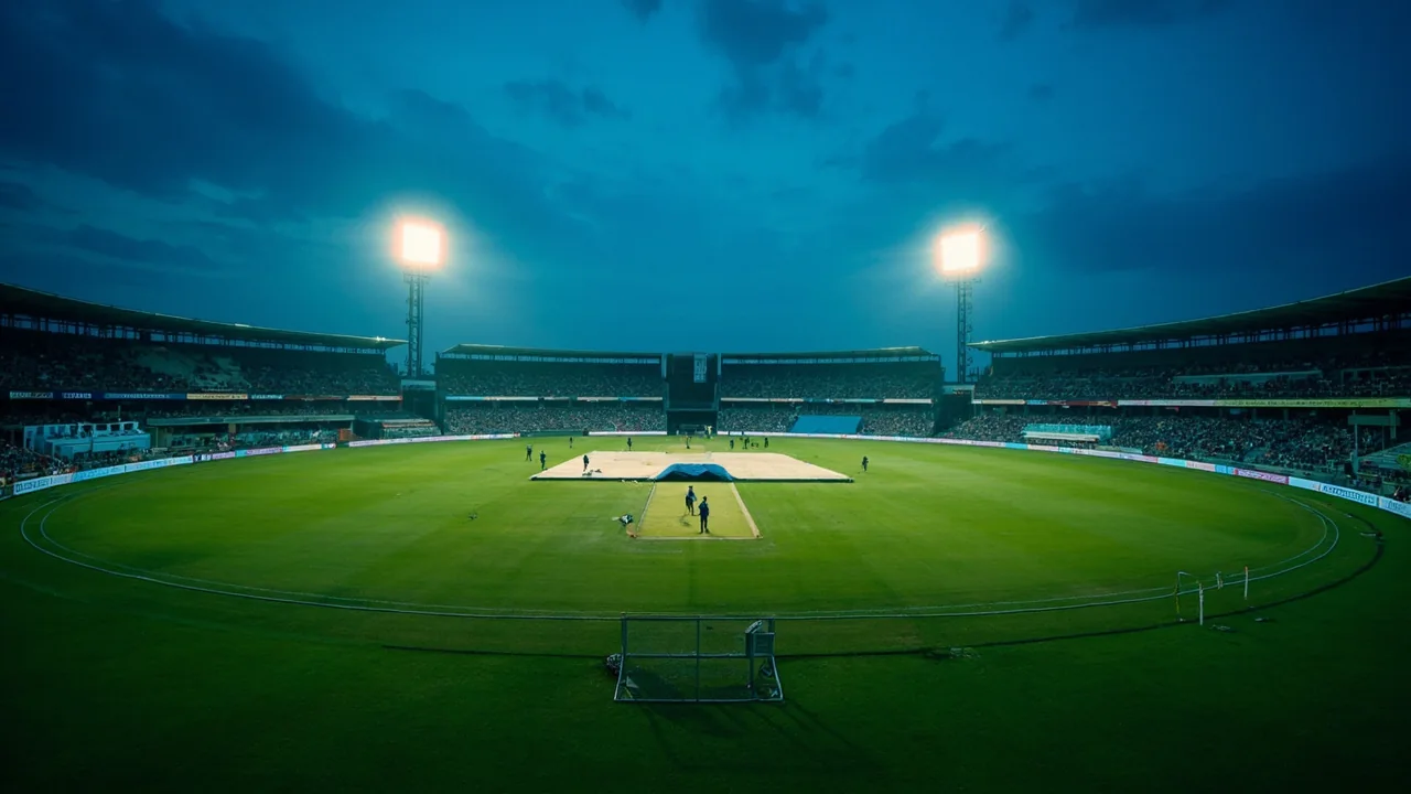 Editorial view of the M. A. Chidambaram Stadium (Chepauk) in Chennai — CSK's home venue during an IPL 2026 match.