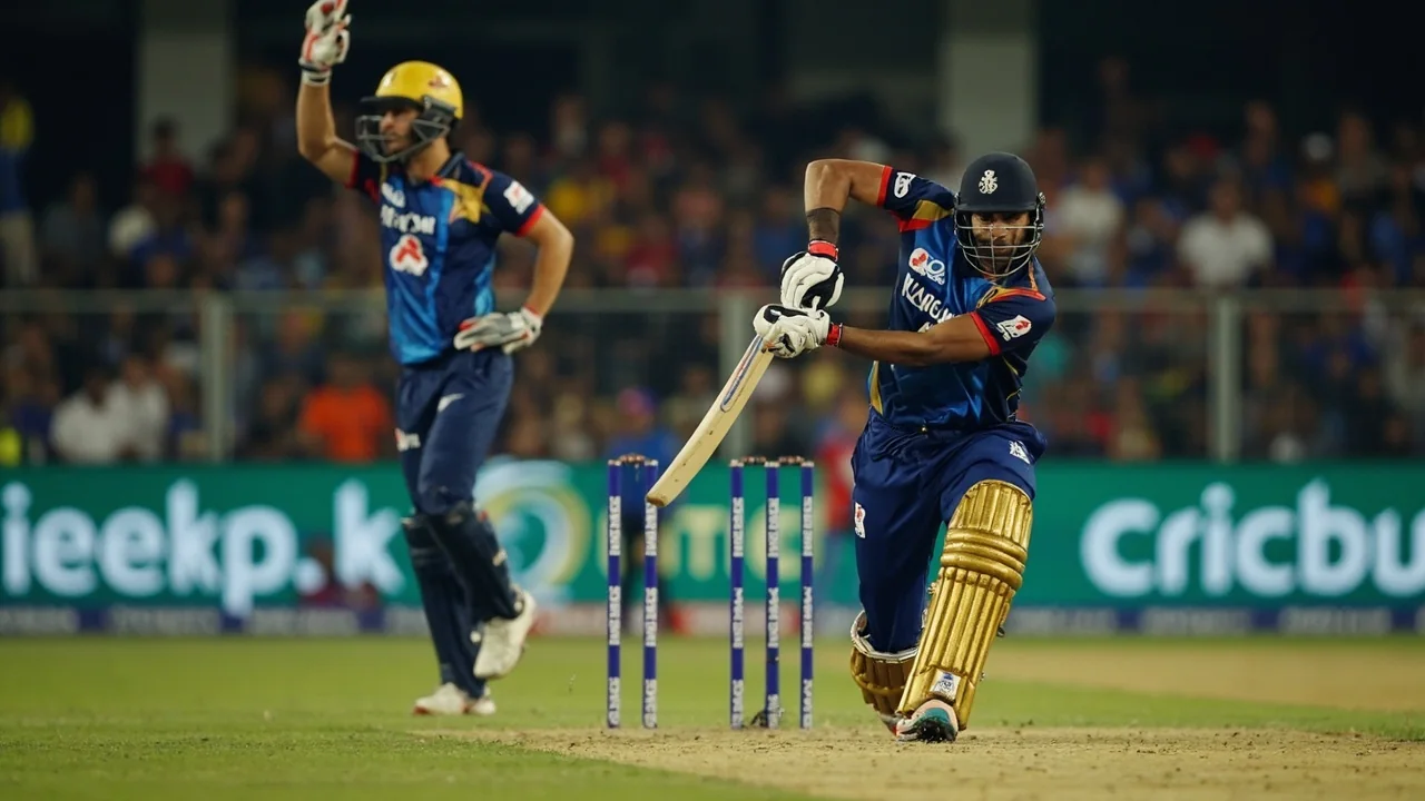 A medium-tactical IPL view showing field placement and batter working the strike, used here as the visual anchor for the role-share read.