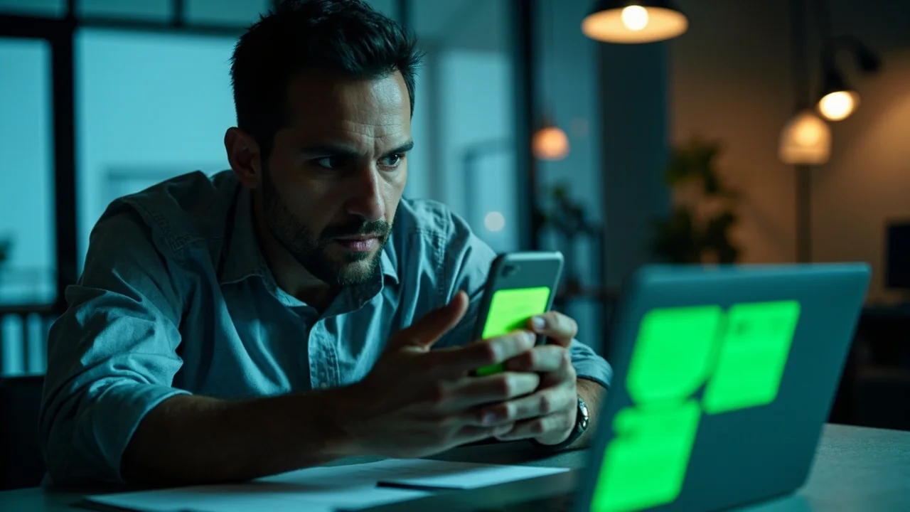 A pair of hands holding a tablet and reviewing a page of text, illustrating editorial review.